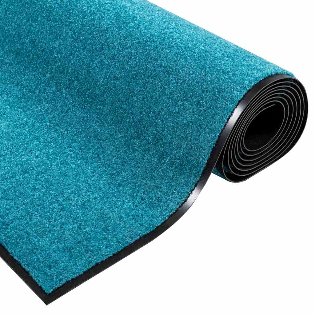 Fußmatte Cyan und Schwarz 120 x 300 cm Polyamid und PVC