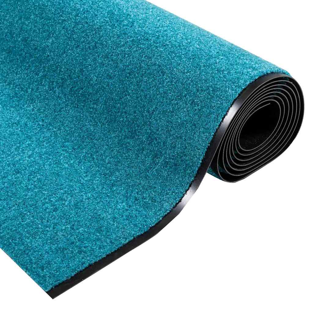 Fußmatte Cyan und Schwarz 120 x 350 cm Polyamid und PVC