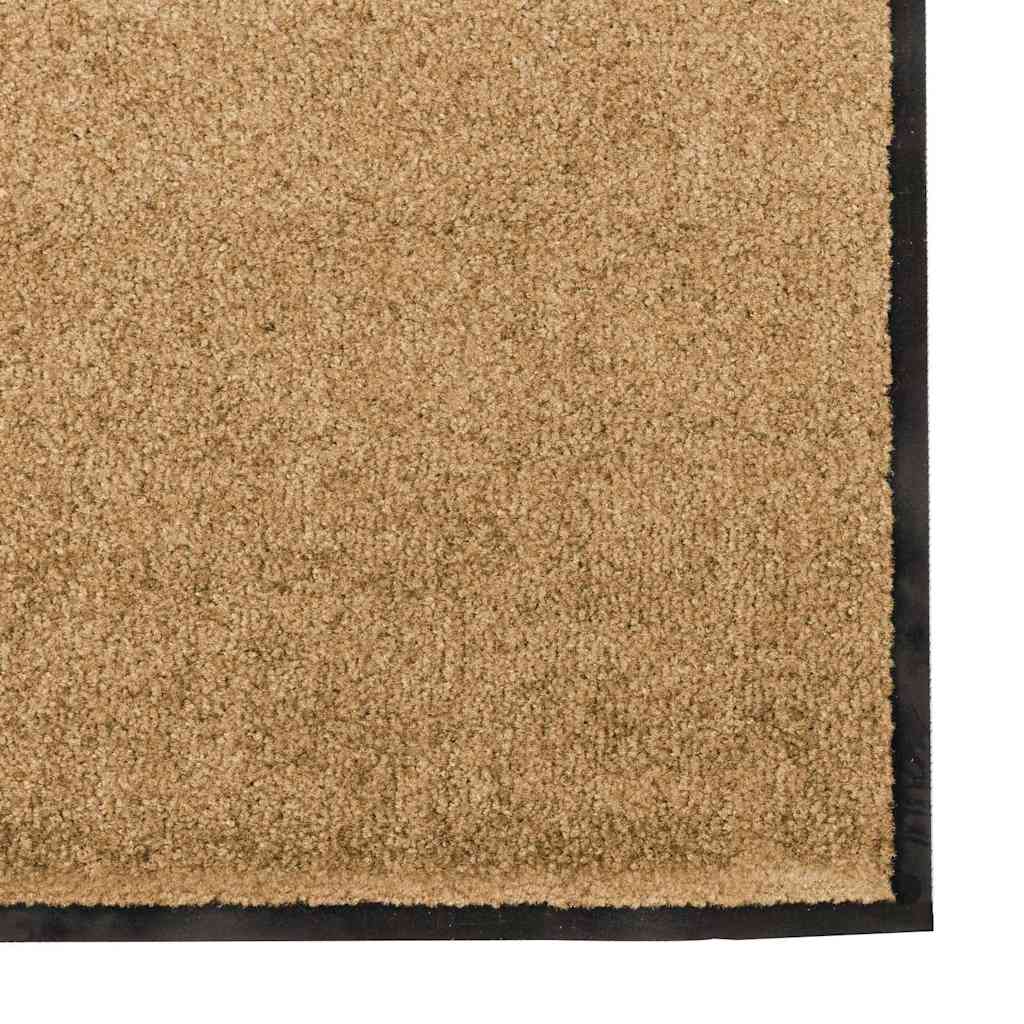 Fußmatte Creme und Schwarz 120 x 250 cm Polyamid und PVC