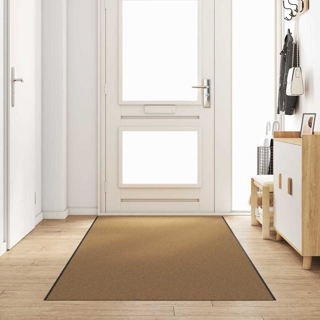 Fußmatte Creme und Schwarz 120 x 350 cm Polyamid und PVC