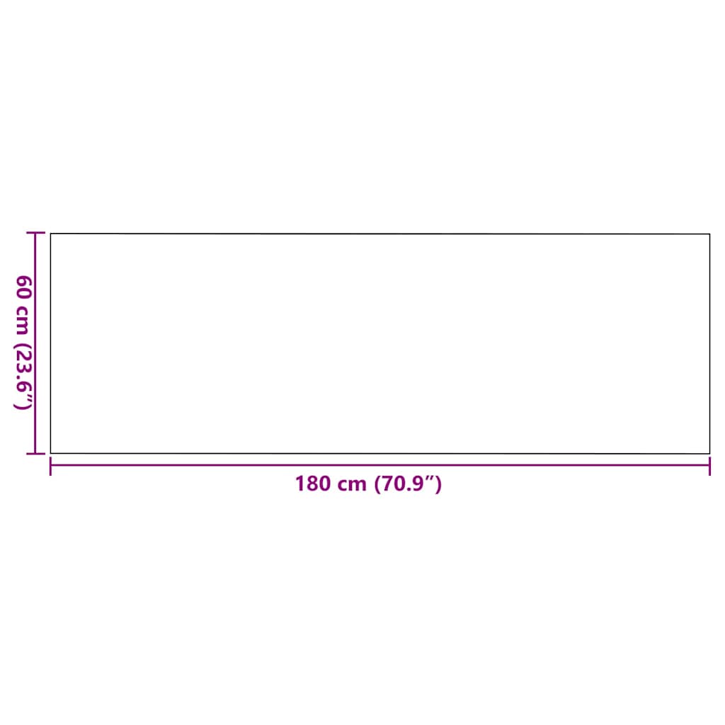 Fußmatte Schwarz 60 x 180 cm Polypropylen und Vinyl