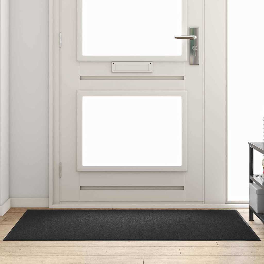 Fußmatte Schwarz 90 x 150 cm Polypropylen und Vinyl