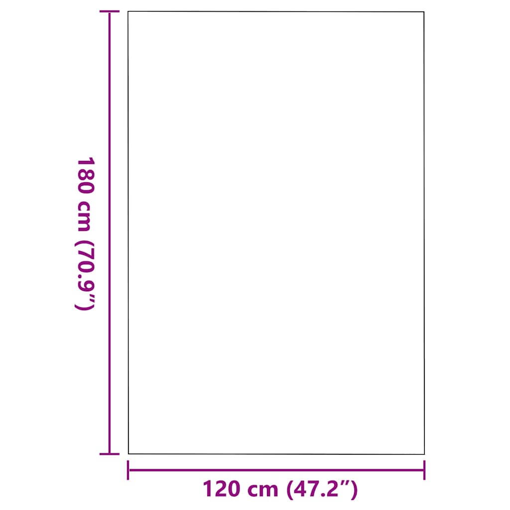 Fußmatte Schwarz 120 x 180 cm Polypropylen und Vinyl