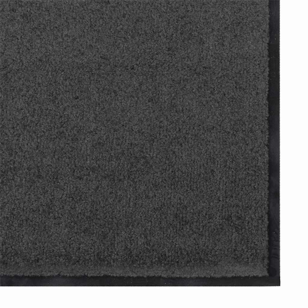Fußmatte Anthrazit und Schwarz 120 x 250 cm