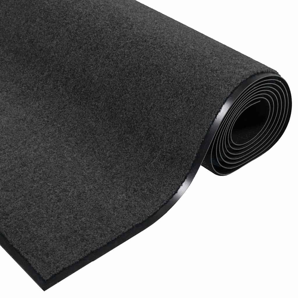 Fußmatte Anthrazit und Schwarz 120 x 250 cm