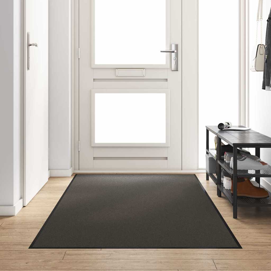 Fußmatte Anthrazit und Schwarz 120 x 250 cm