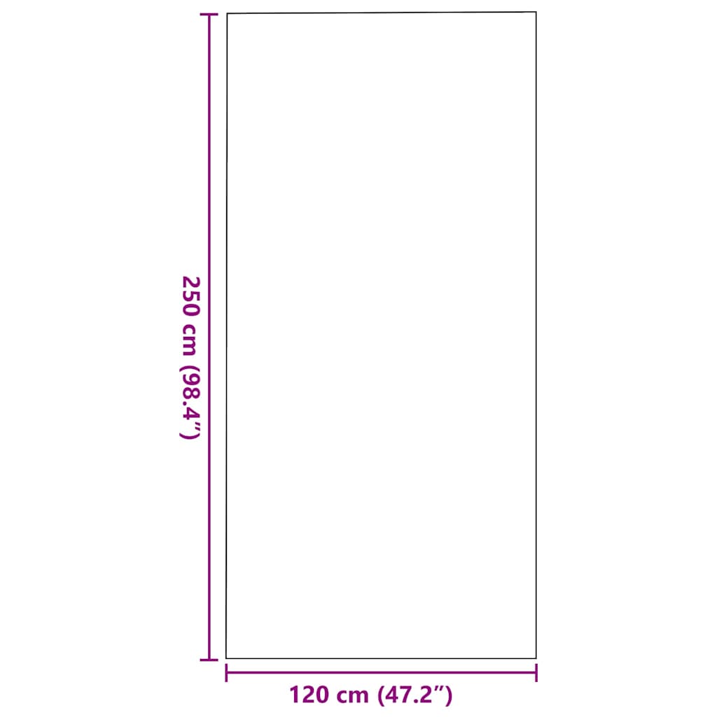 Fußmatte Anthrazit und Schwarz 120 x 250 cm