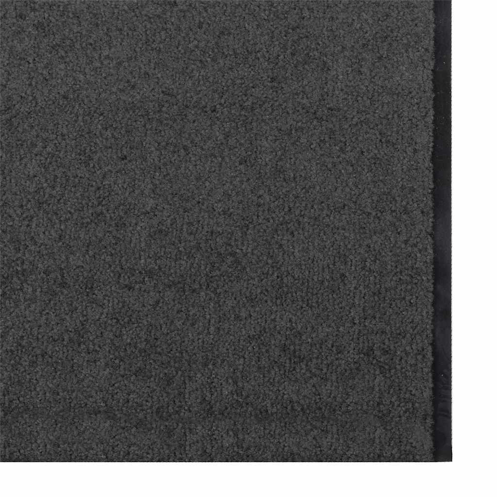 Fußmatte Anthrazit und Schwarz 120 x 350 cm