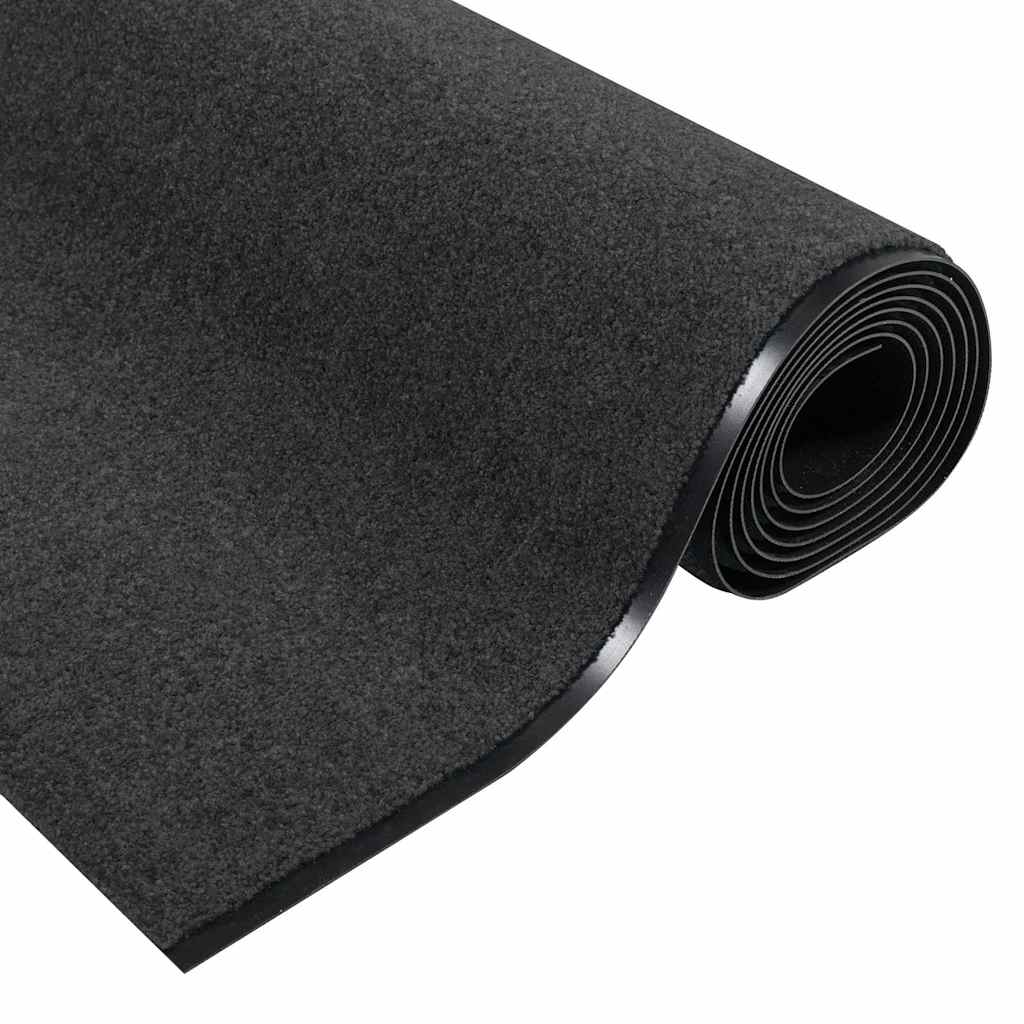Fußmatte Anthrazit und Schwarz 120 x 350 cm