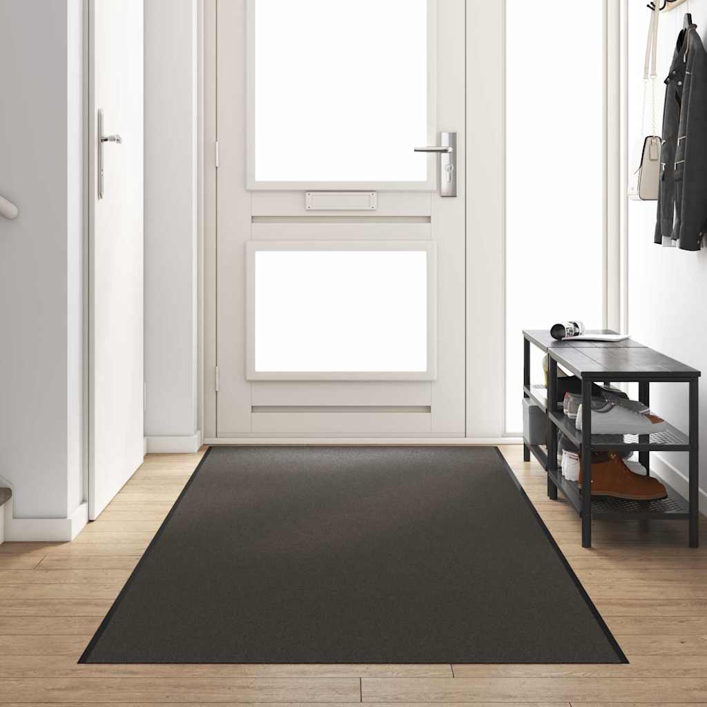 Fußmatte Anthrazit und Schwarz 120 x 350 cm