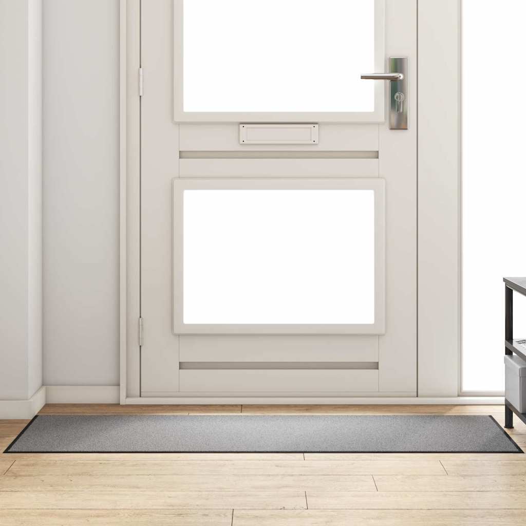 Fußmatte Grau und Schwarz 60 x 180 cm Polypropylen und Vinyl