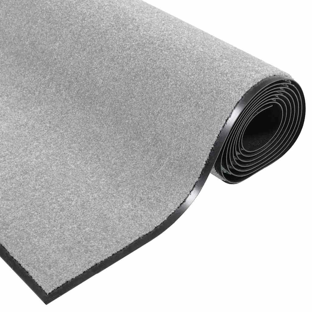 Fußmatte Grau und Schwarz 90 x 150 cm Polypropylen und Vinyl