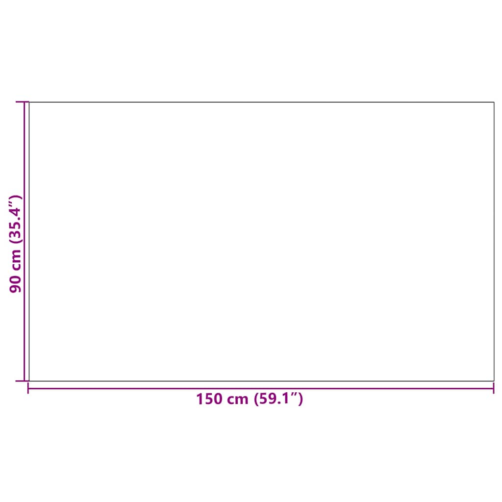 Fußmatte Grau und Schwarz 90 x 150 cm Polypropylen und Vinyl