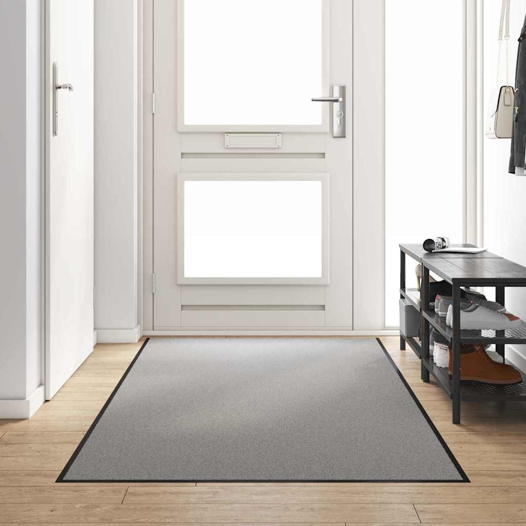 Fußmatte Grau und Schwarz 120 x 250 cm Polypropylen und Vinyl
