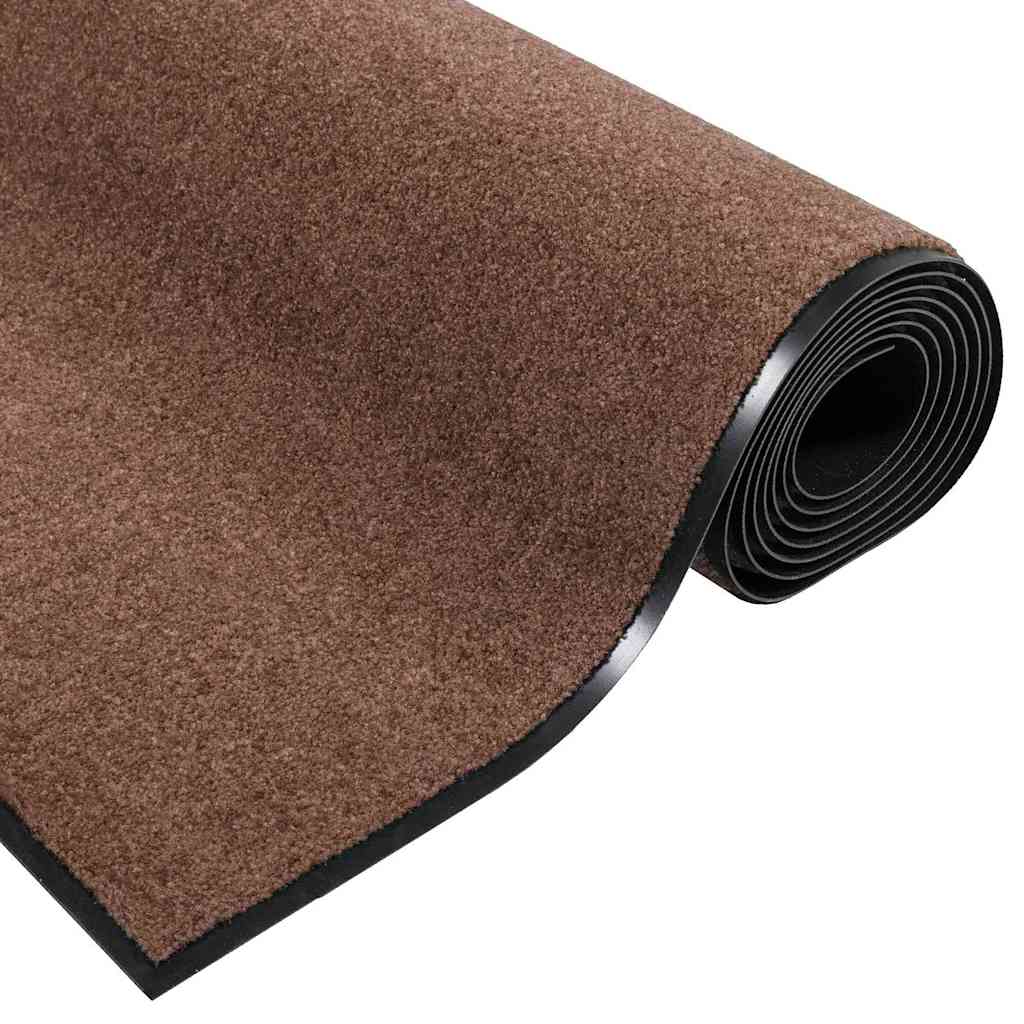 Fußmatte Braun und Schwarz 120 x 180 cm Polypropylen und Vinyl