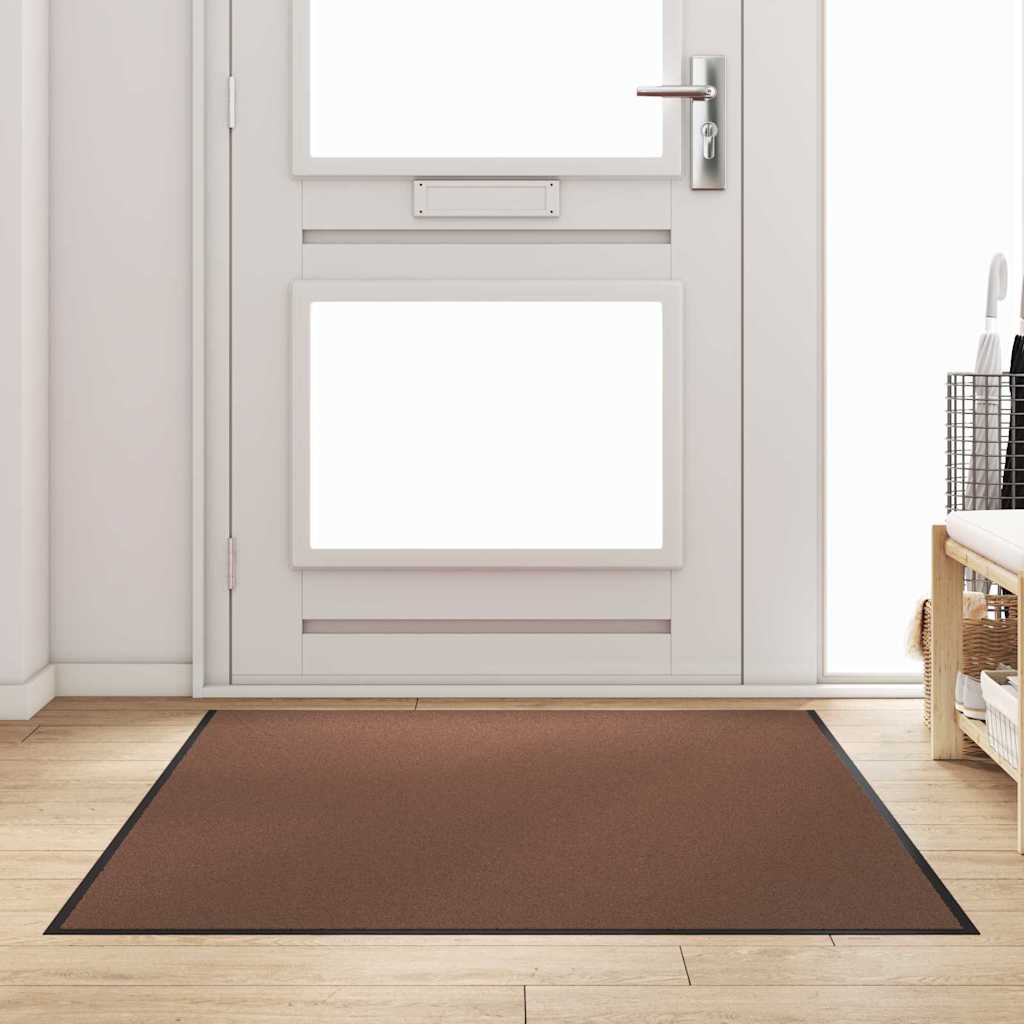 Fußmatte Braun und Schwarz 120 x 180 cm Polypropylen und Vinyl