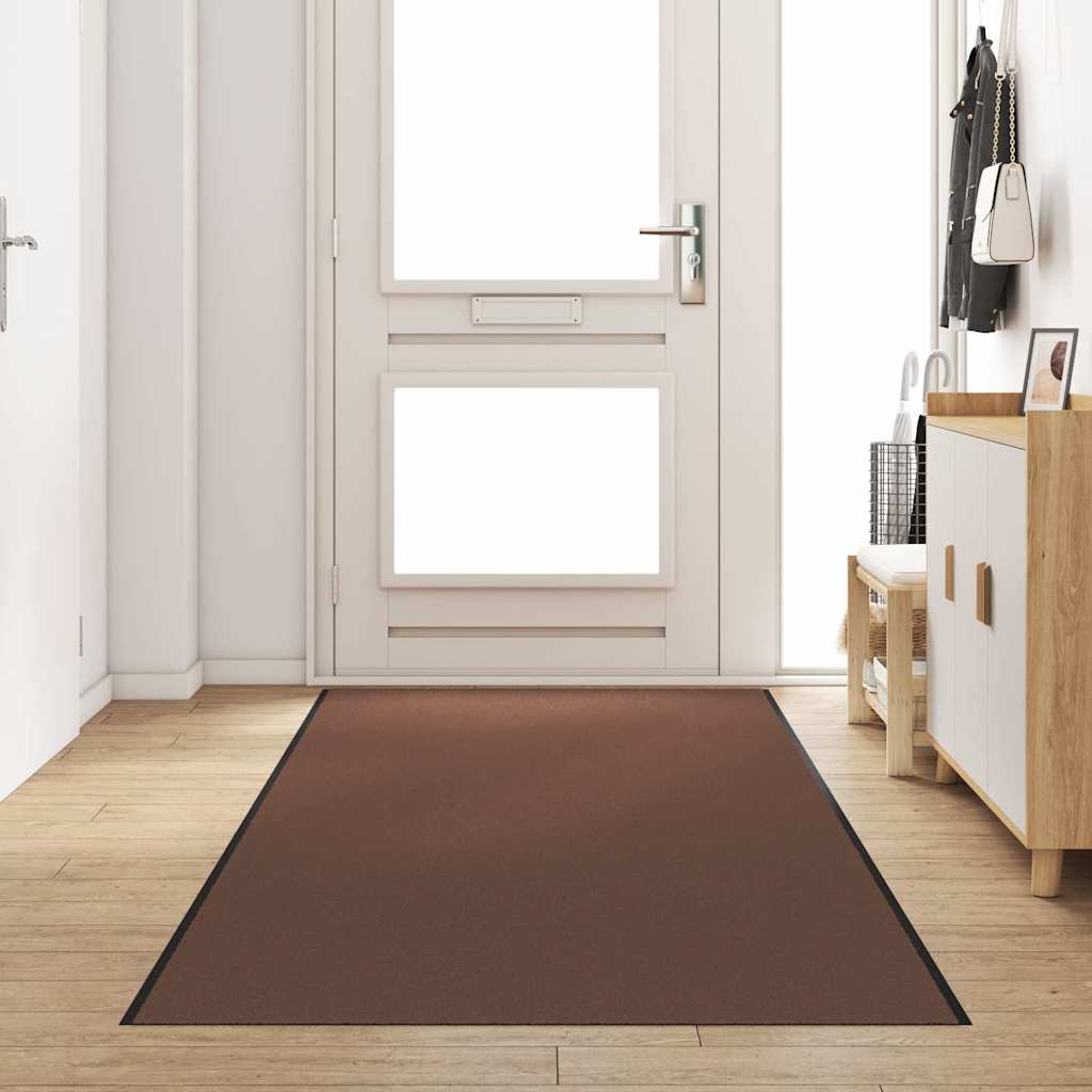 Fußmatte Braun und Schwarz 120 x 400 cm Polypropylen und Vinyl