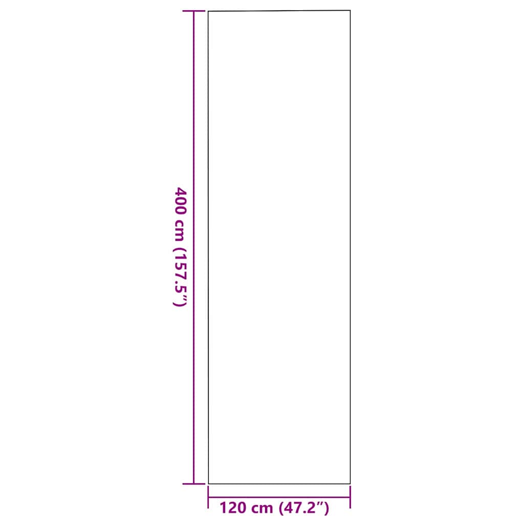 Fußmatte Braun und Schwarz 120 x 400 cm Polypropylen und Vinyl
