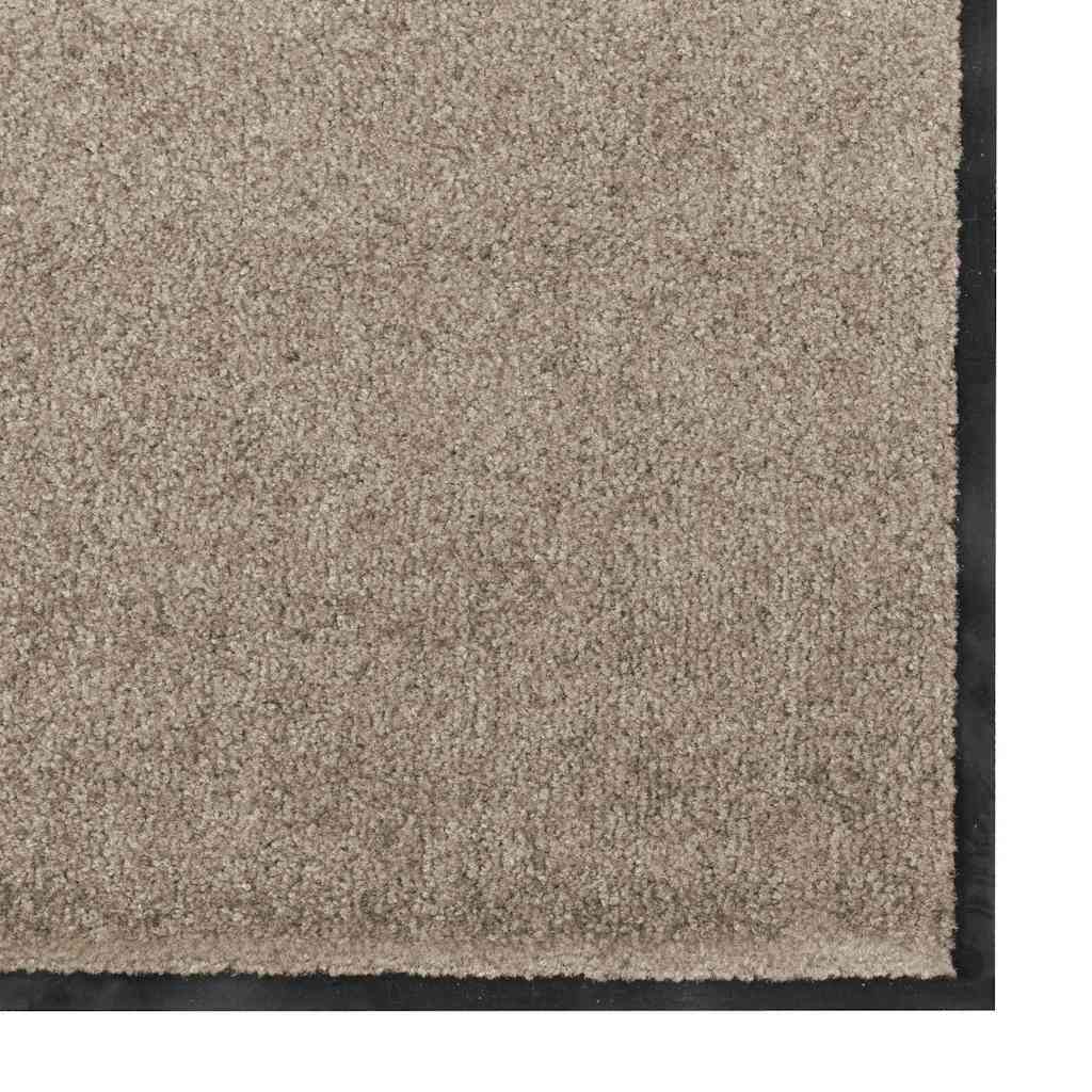Fußmatte Beige und Schwarz 90 x 150 cm Polypropylen und Vinyl