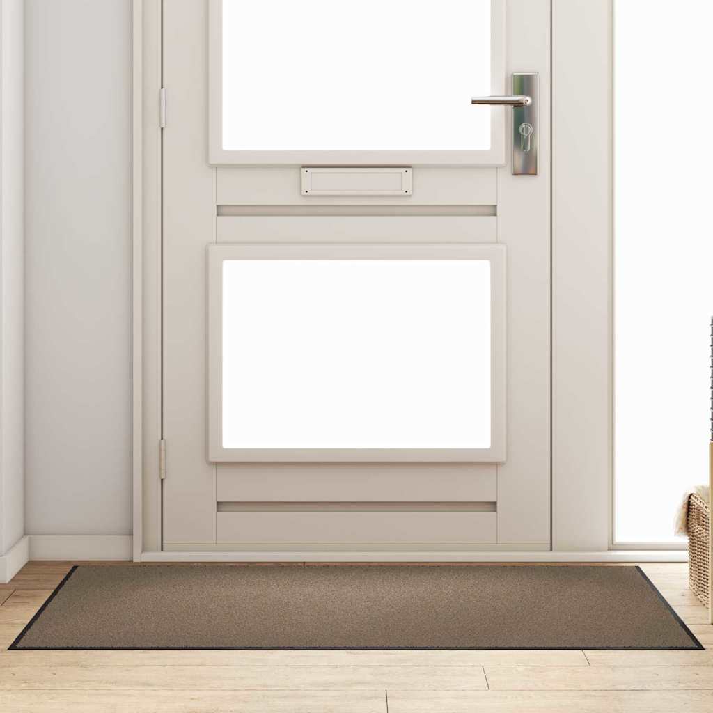 Fußmatte Beige und Schwarz 90 x 150 cm Polypropylen und Vinyl