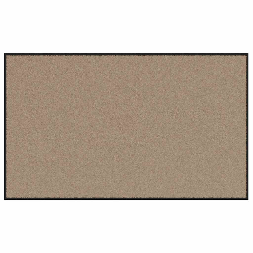 Fußmatte Beige und Schwarz 90 x 150 cm Polypropylen und Vinyl
