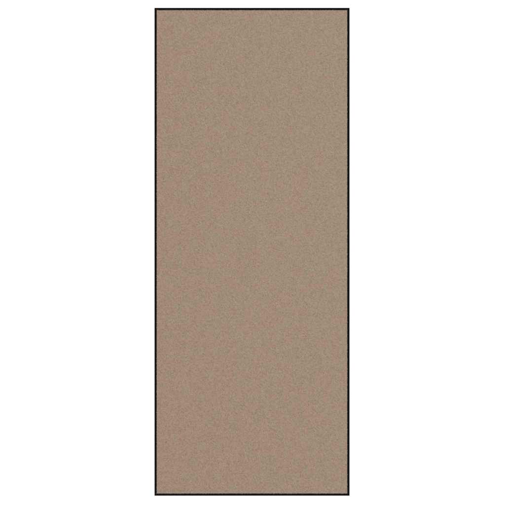 Fußmatte Beige und Schwarz 120 x 300 cm Polypropylen und Vinyl