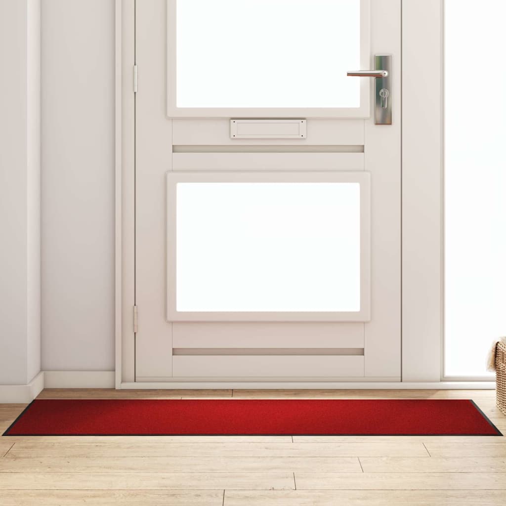 Fußmatte Rot und Schwarz 60 x 180 cm Polypropylen und Vinyl