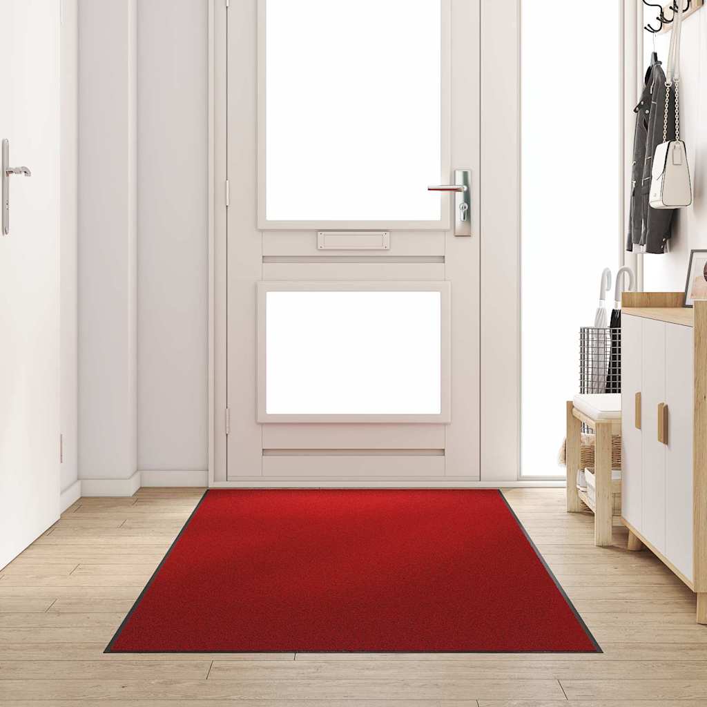 Fußmatte Rot und Schwarz 120 x 250 cm Polypropylen und Vinyl