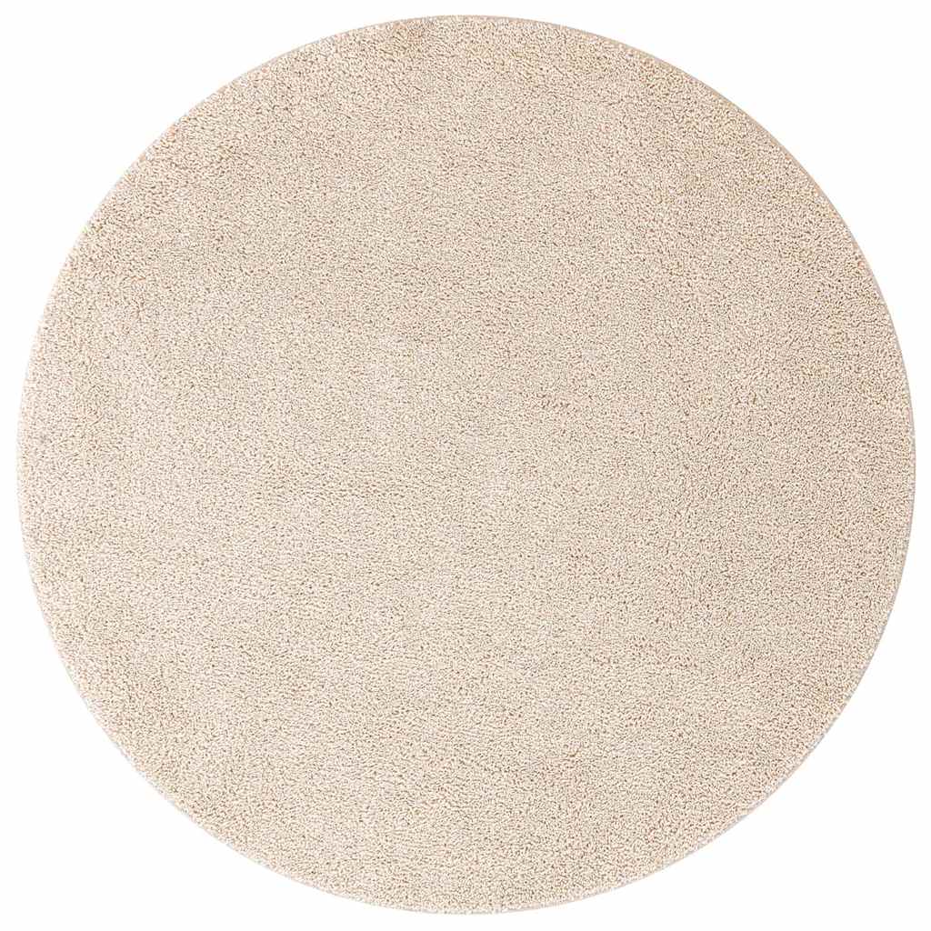 Teppich Creme 90 x 90 cm Polypropylen