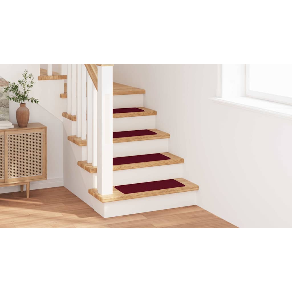 Treppenstufen 15 pcs Bordeauxrot 60 x 25 cm Polypropylen