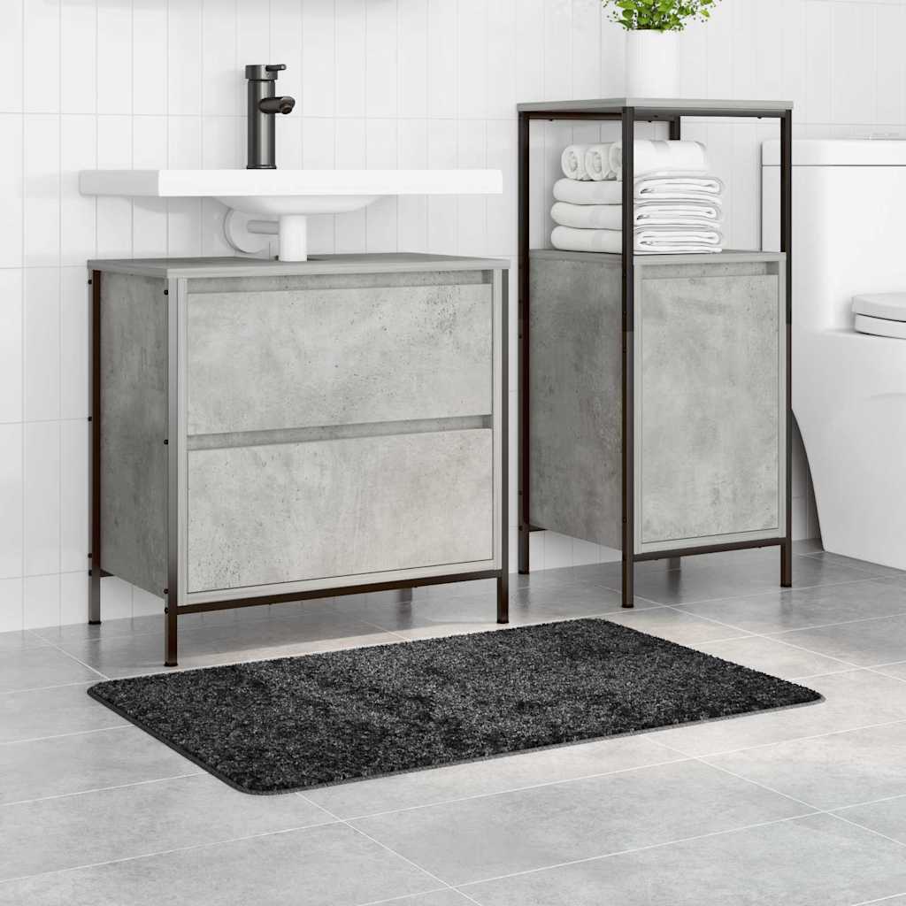 Badematte Dunkelgrau 60 x 90 cm Polypropylen