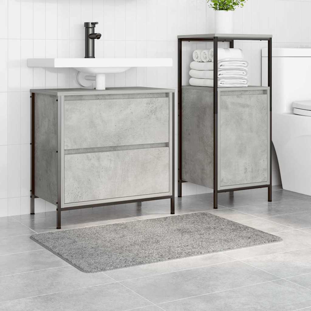 Badematte Grau 60 x 90 cm Polypropylen