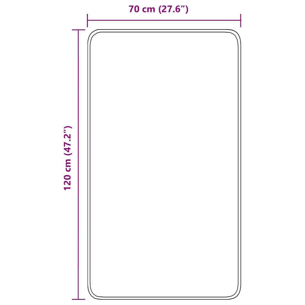 Badematte Braun 70 x 120 cm Polypropylen