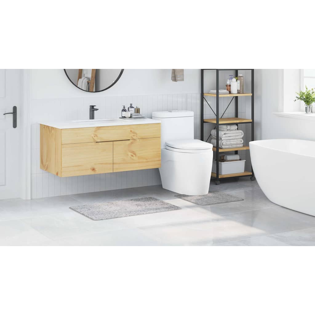 Badematte 2 pcs Grau 50 x 50 cm Polypropylen