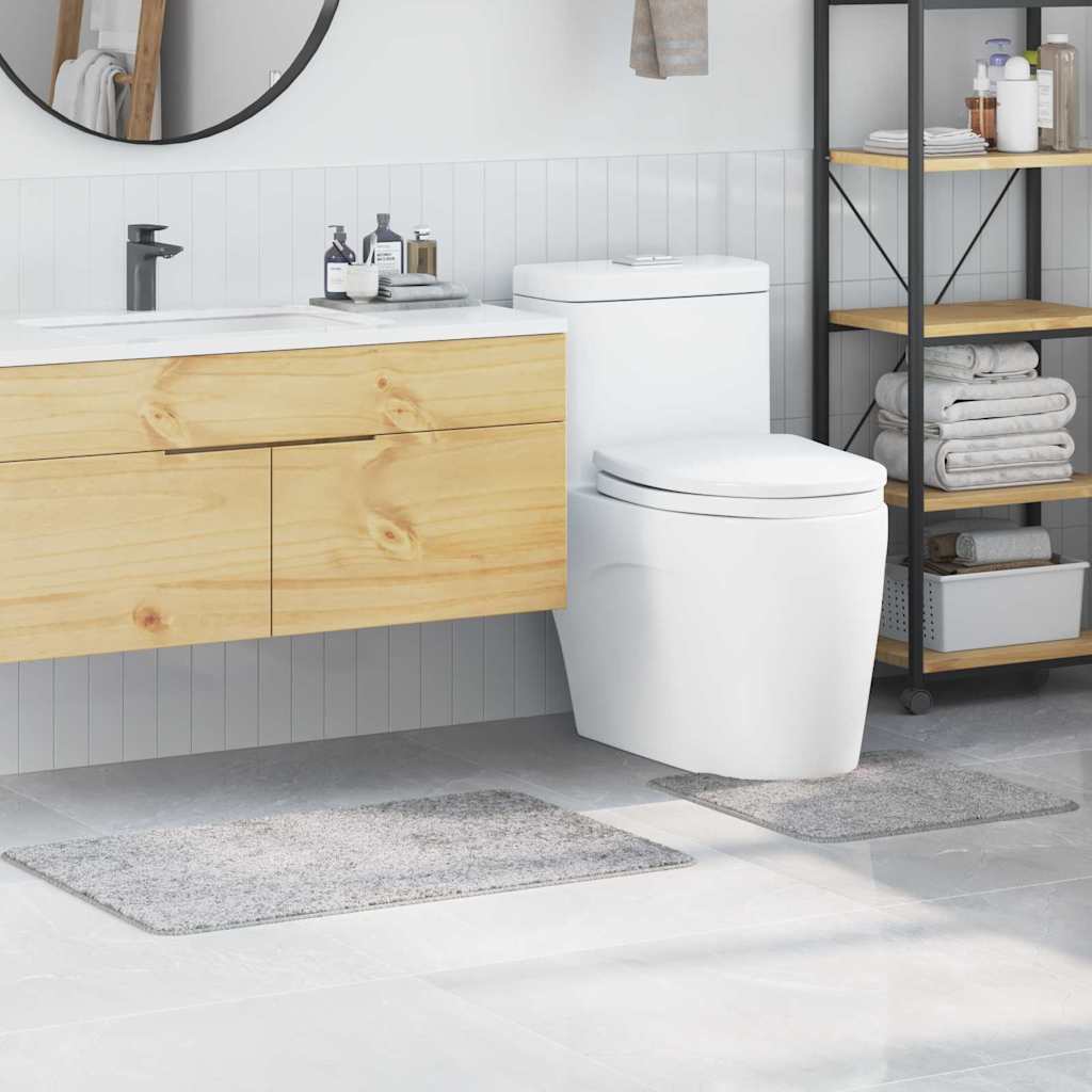 Badematte 2 pcs Grau 50 x 50 cm Polypropylen