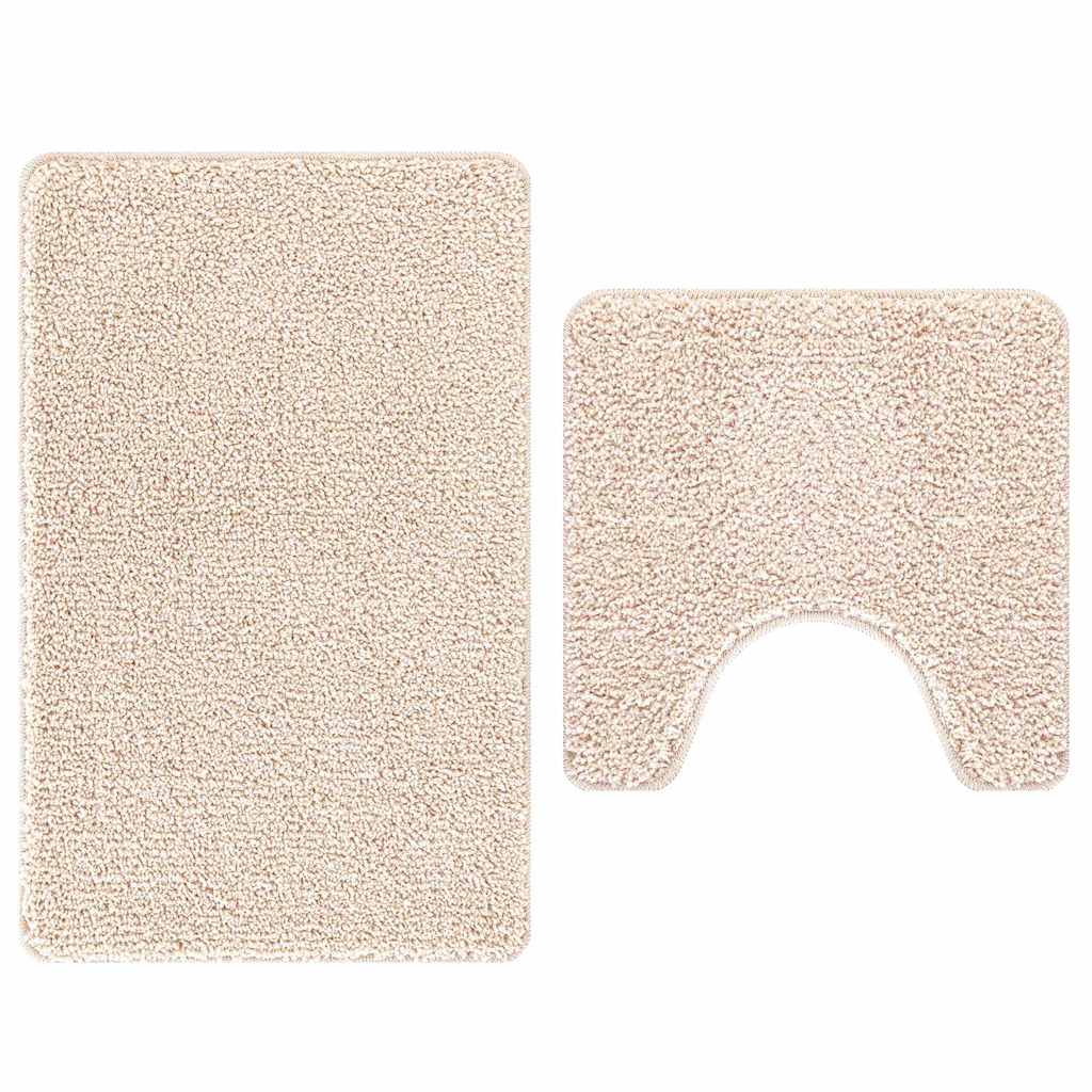 Badematte 2 pcs Creme 50 x 50 cm Polypropylen