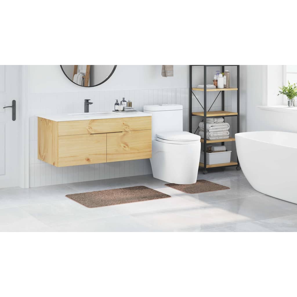 Badematte 2 pcs Braun 50 x 50 cm Polypropylen