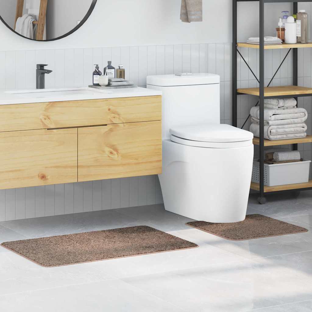 Badematte 2 pcs Braun 50 x 50 cm Polypropylen
