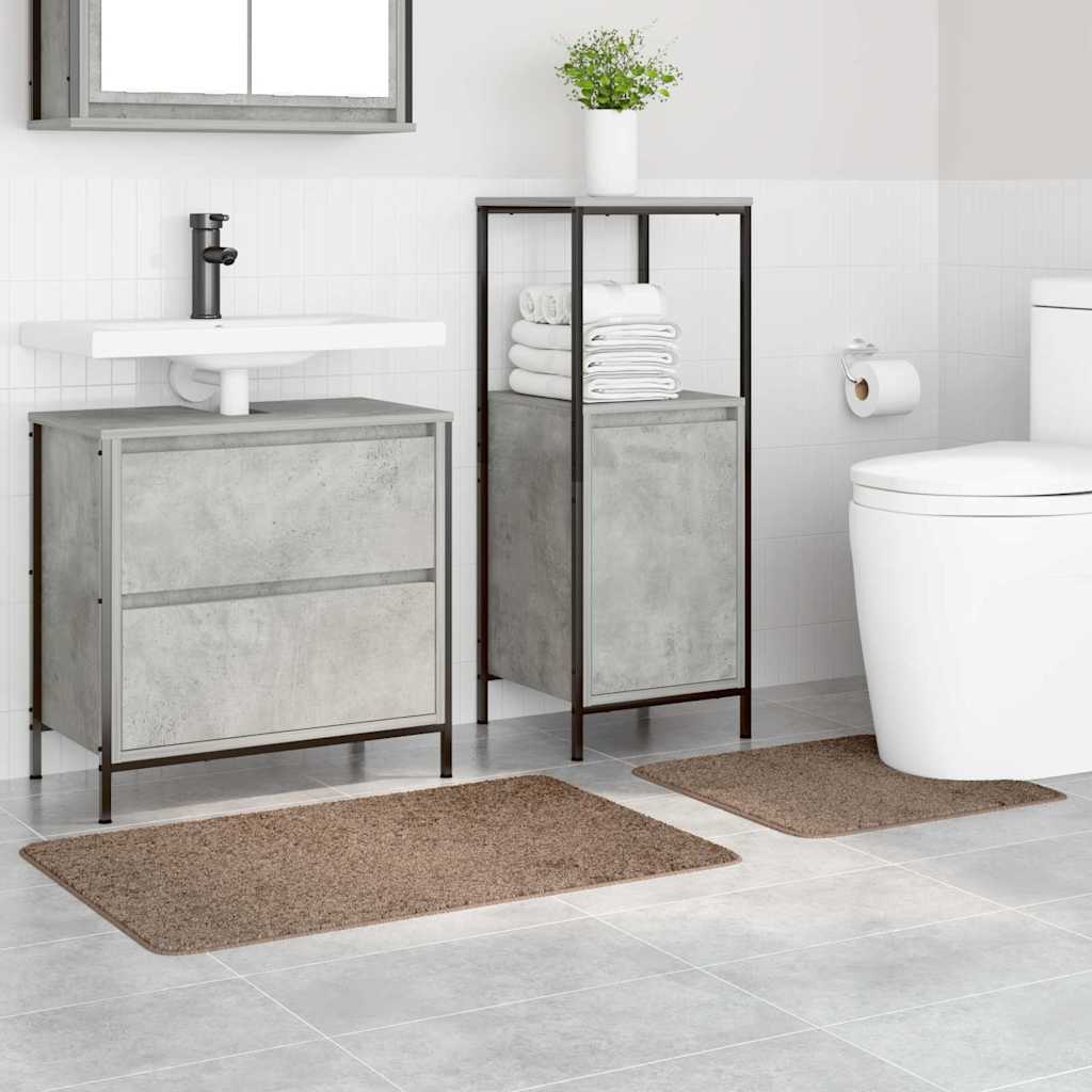 Badematte 2 pcs Braun 50 x 50 cm Polypropylen