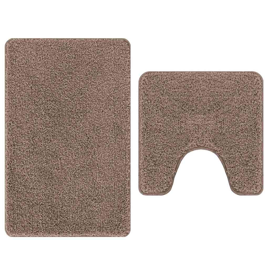 Badematte 2 pcs Braun 50 x 50 cm Polypropylen