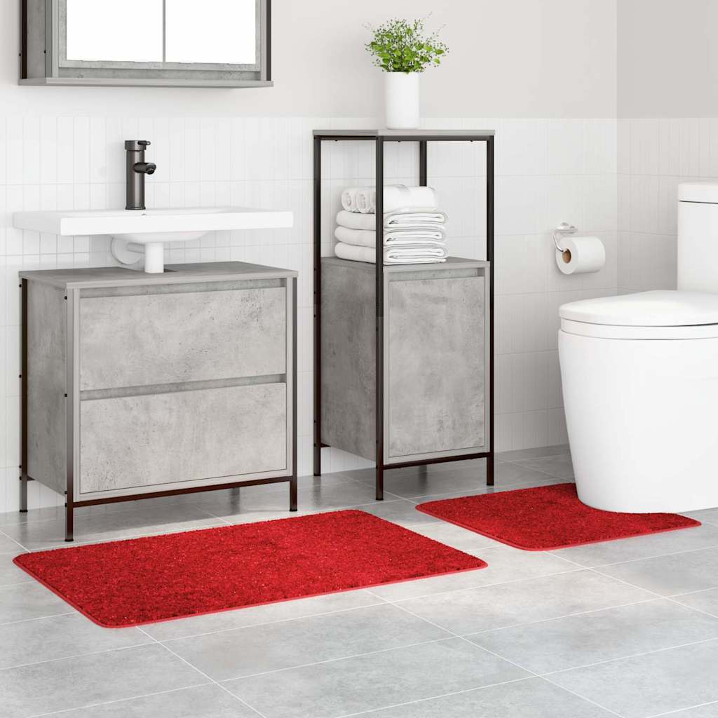 Badematte 2 pcs Rot 50 x 50 cm Polypropylen