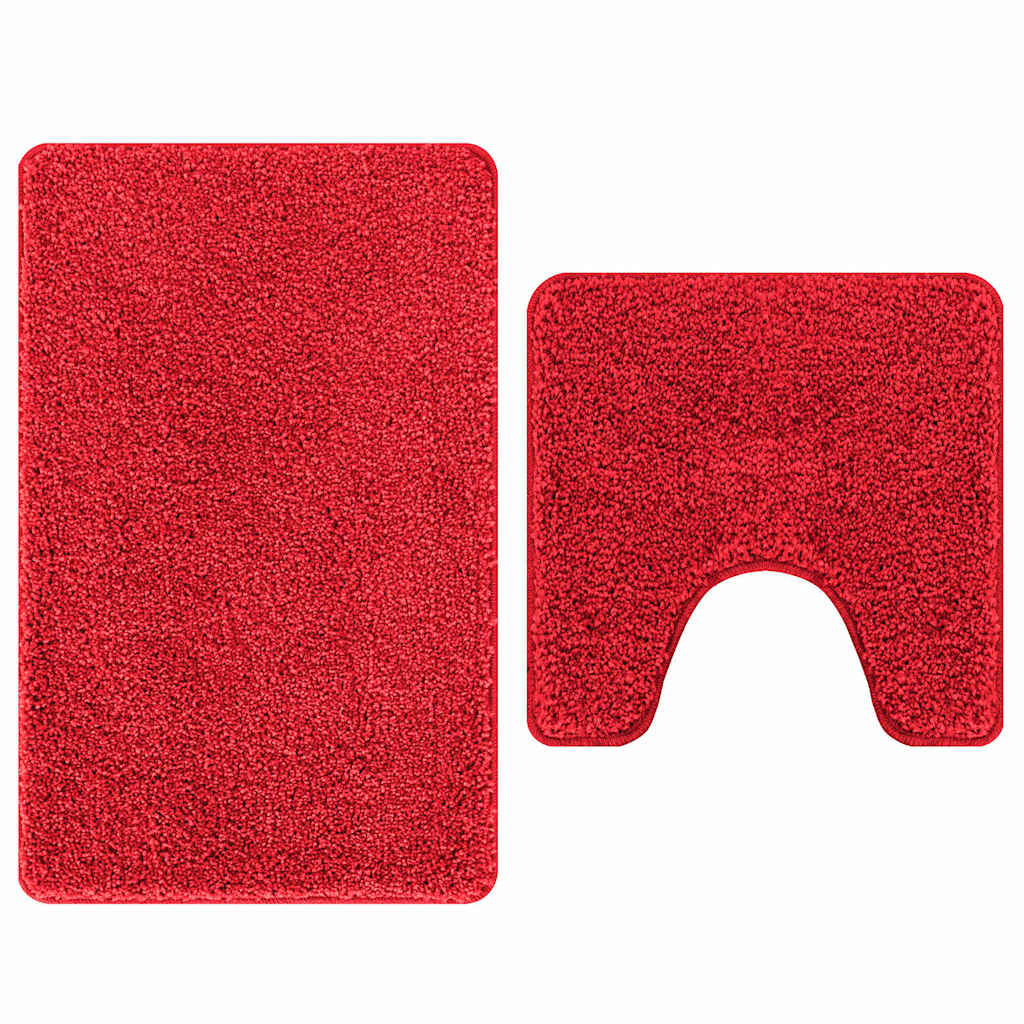 Badematte 2 pcs Rot 50 x 50 cm Polypropylen
