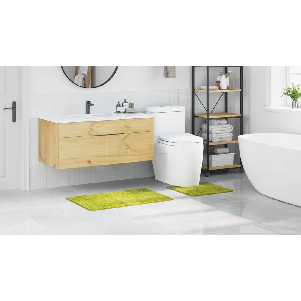 Badematte 2 pcs Hellgrün 50 x 50 cm Polypropylen