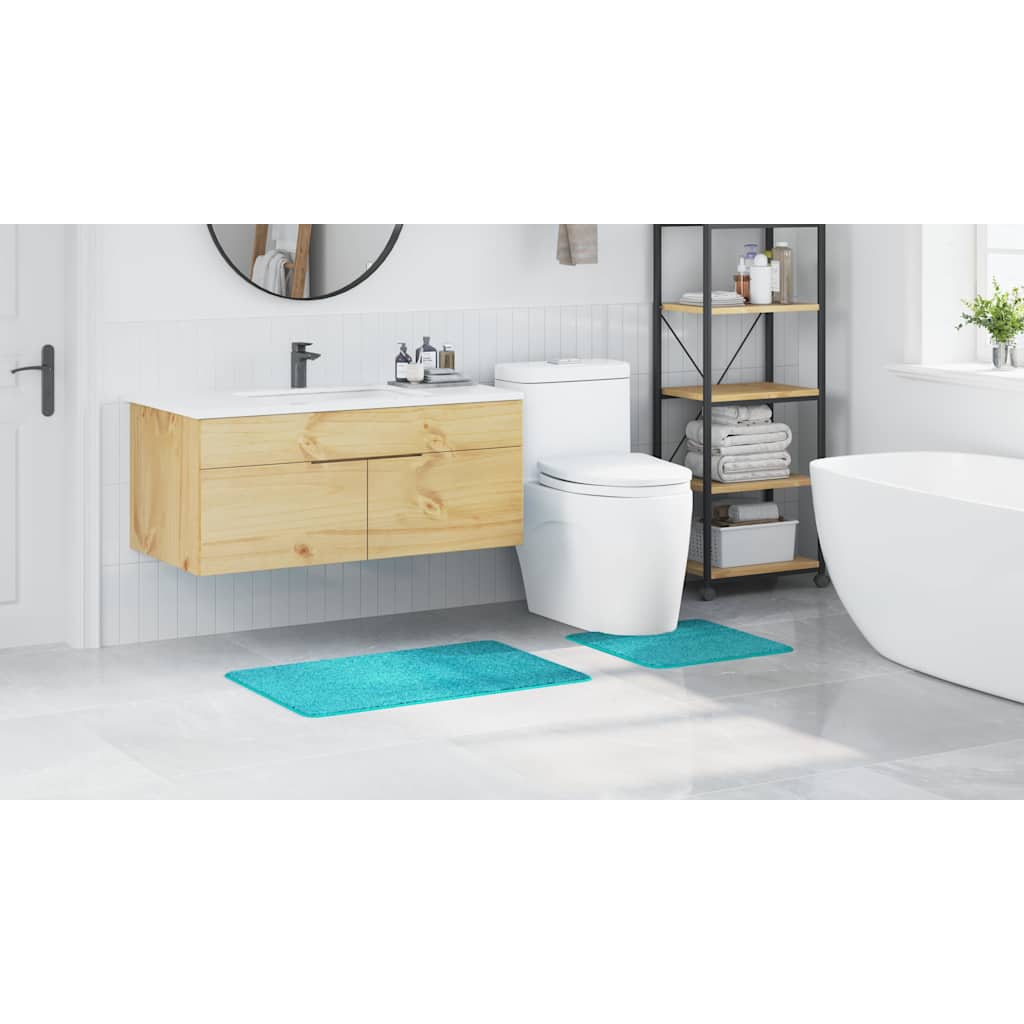 Badematte 2 pcs Türkis 50 x 50 cm Polypropylen