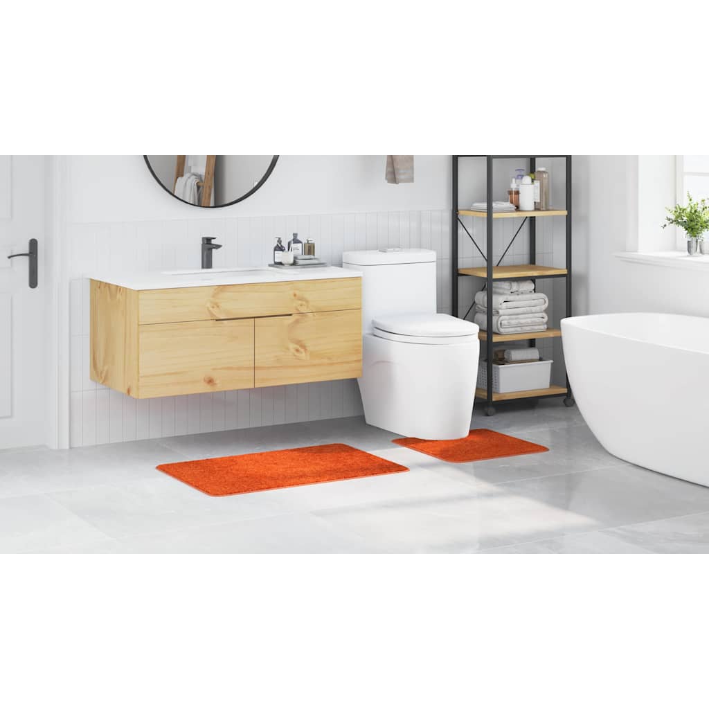 Badematte 2 pcs Orange 50 x 50 cm Polypropylen