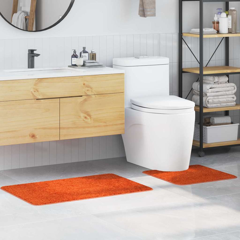 Badematte 2 pcs Orange 50 x 50 cm Polypropylen