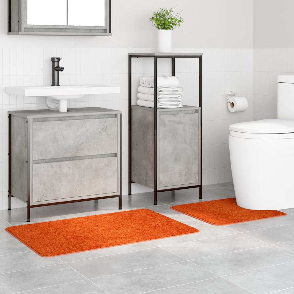 Badematte 2 pcs Orange 50 x 50 cm Polypropylen