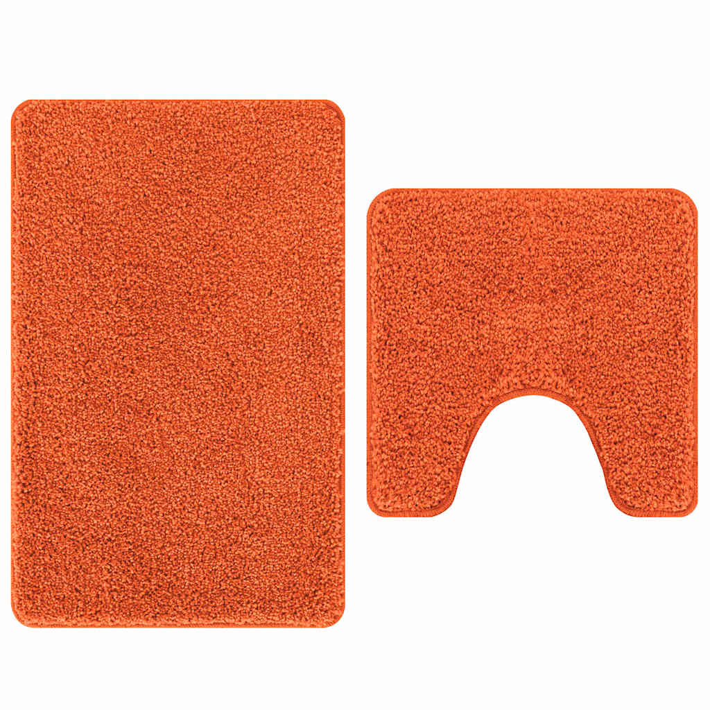 Badematte 2 pcs Orange 50 x 50 cm Polypropylen