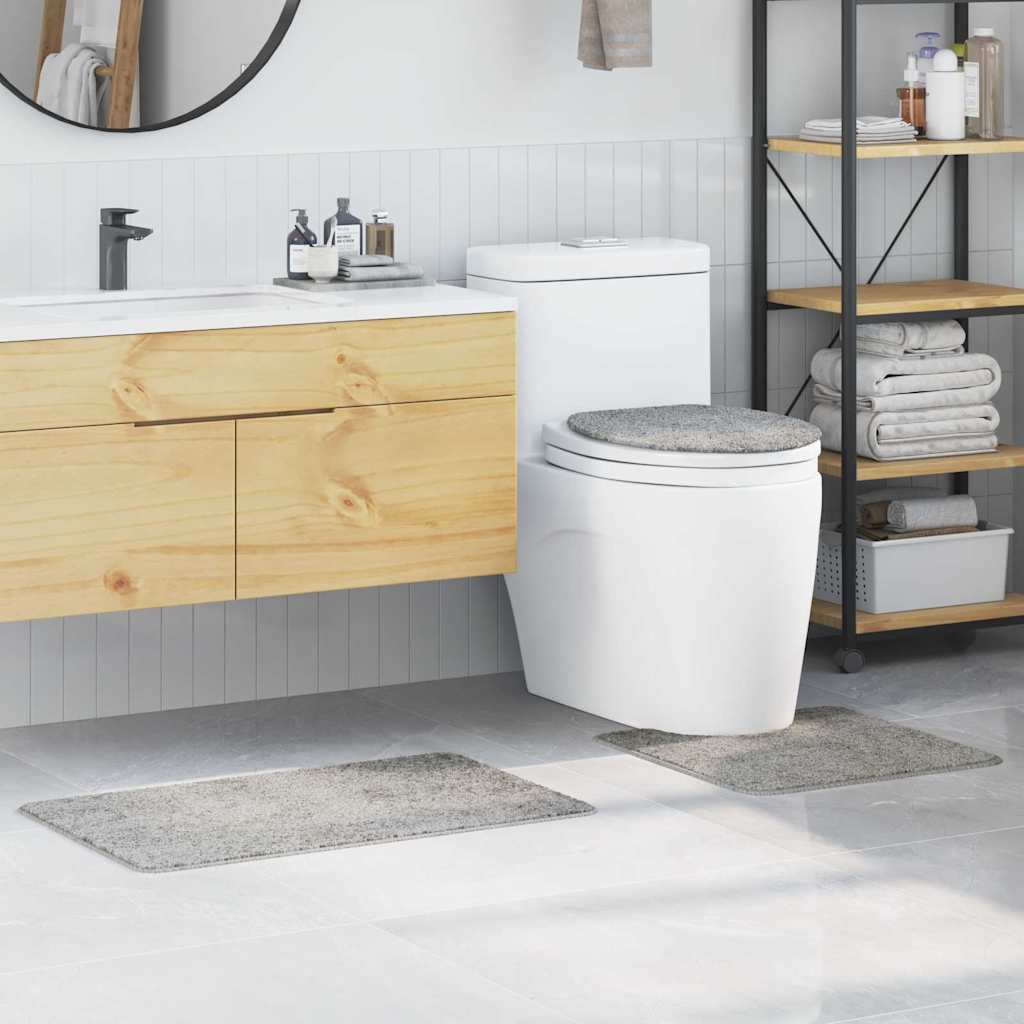 Badematte 3 pcs Grau 50 x 50 cm Polypropylen