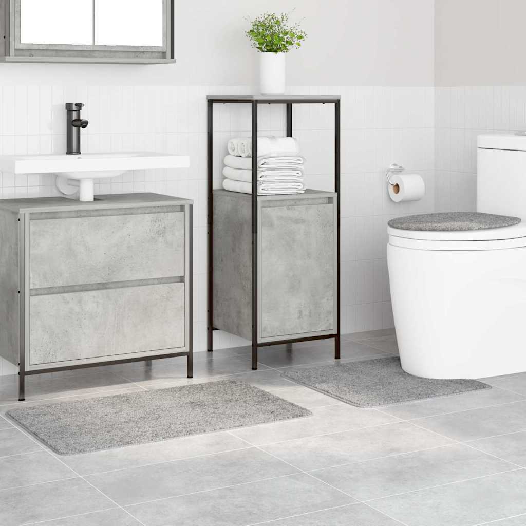 Badematte 3 pcs Grau 50 x 50 cm Polypropylen